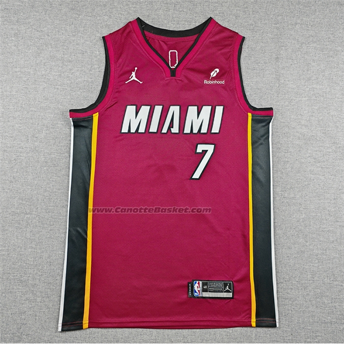Maglia Miami Heat Giannis Antetokounmpo No 7 Statement Rosso
